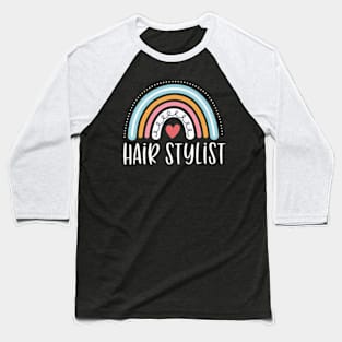 Hair Stylist For Women Hairstylist Rainbow Baseball T-Shirt